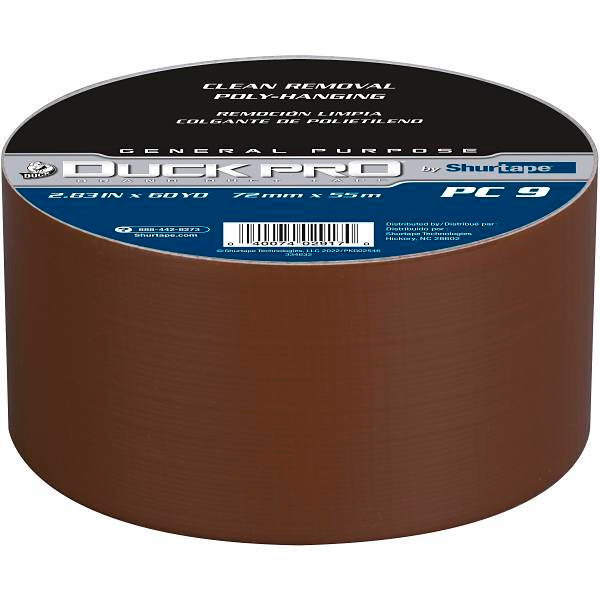 Duck Pro By Shurtape Contractor Grade, Colored Cloth Duct Tape Brown