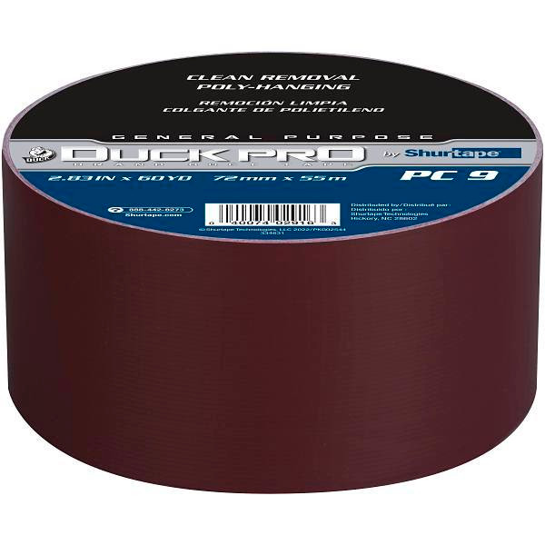 Duck Pro By Shurtape Contractor Grade, Colored Cloth Duct Tape Burgundy