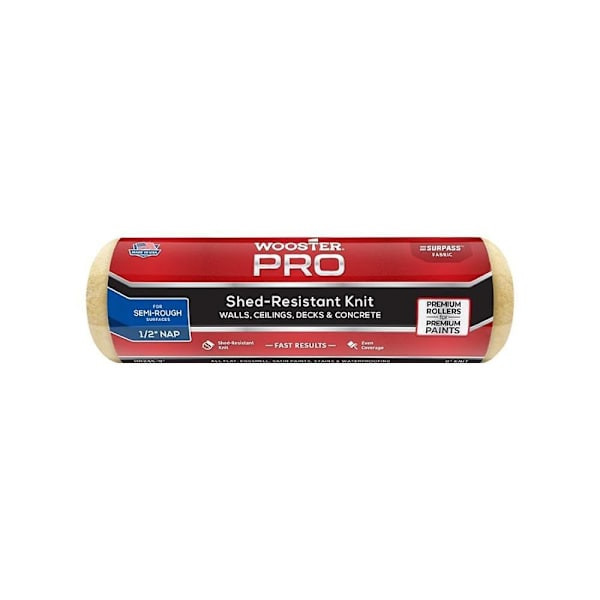 Wooster 9 In. X 1/2 In. PRO Surpass Shed-Resistant Knit High-Density Fabric Roller Cover 303222