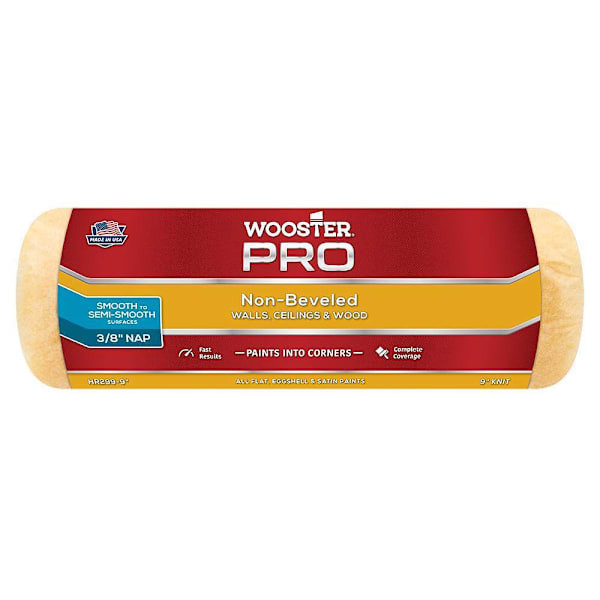 Wooster 9 In. X 3/8 In. PRO High Density Knit Non-Beveled Roller Cover 312265
