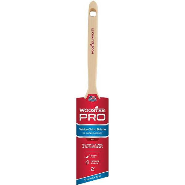 Wooster 2 In. PRO White China Bristle Angle Sash Brush 312267