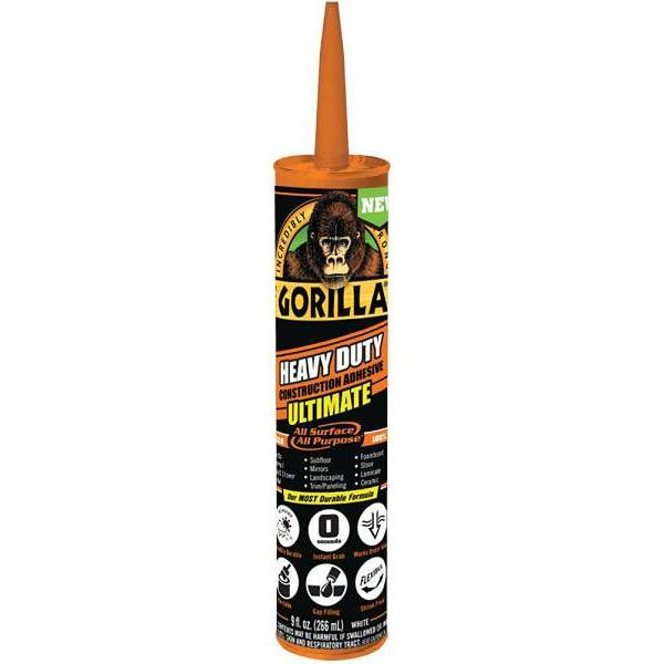 Gorilla 9 Oz. Heavy Duty Construction Adhesive Ultimate (12-Case)