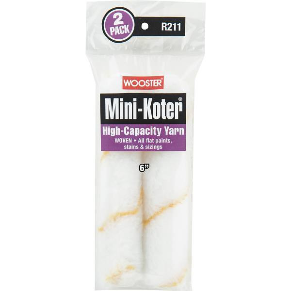 Wooster 6 In. Mini-Koter High-Capacity Yarn Roller (2-Pack) 321995