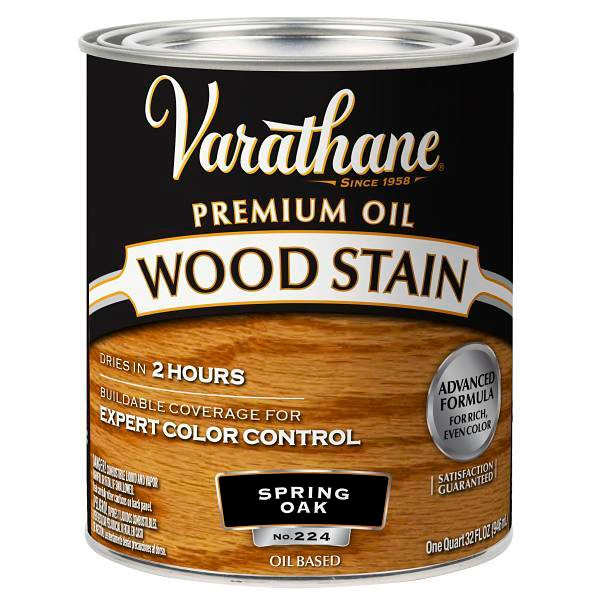 Rust-Oleum Varathane Premium Wood Stain, Spring Oak, 1 Quart, Case Of 2