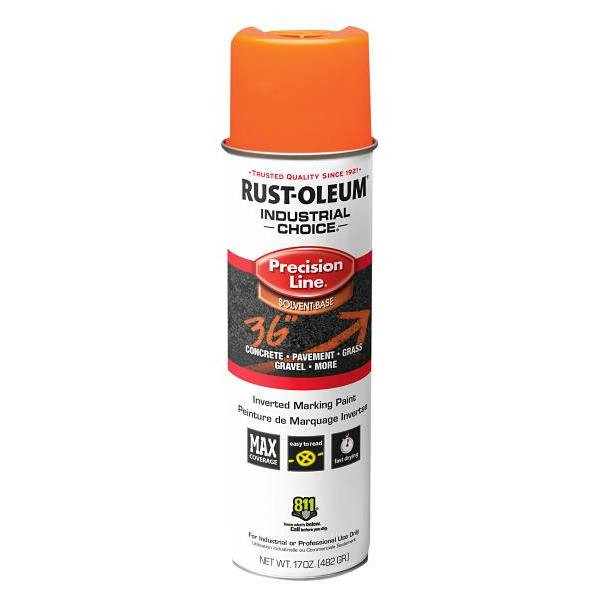 Rust-Oleum Industrial Choice M1600 Line Marking Paint, Orange, Case Of 12