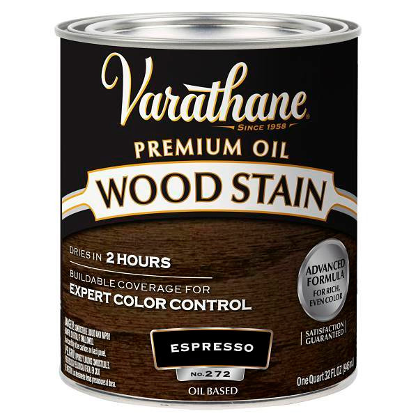 Rust-Oleum Varathane Premium Wood Stain, Espresso, 1 Quart, Case Of 2