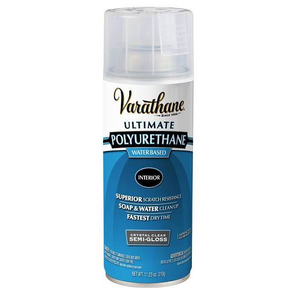 Rust-Oleum Varathane Ultimate Poly, Water Based, Semi-Gloss, Spray, Case Of 6