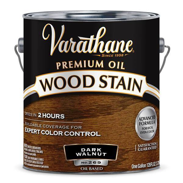 Rust-Oleum Varathane Premium Wood Stain, Dark Walnut, 1 Gallon, Case Of 2