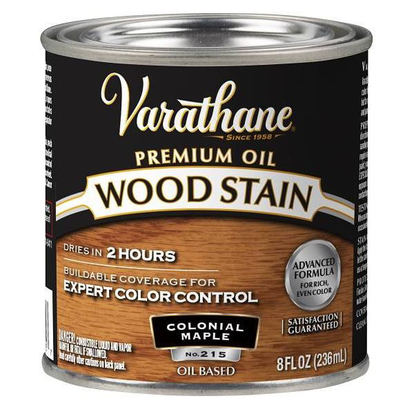Rust-Oleum Varathane Premium Wood Stain, Colonial Maple, Half-Pint, Case Of 4