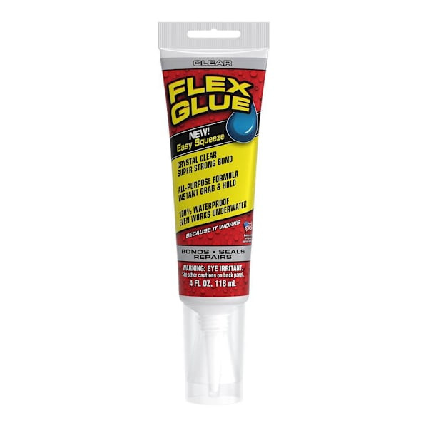 Flex Seal Pro-Formula Rubberized Waterproof Adhesive, Clear, 4 Oz., Case Of 6