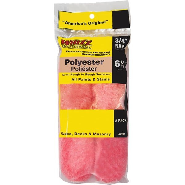 Whizz 44231 6-1/2" Pink Polyester 3/4" Nap Mini Roller, Package Of 20