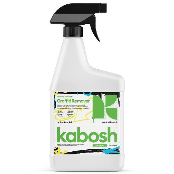 Kabosh Graffiti Remover, Porous Surface, 32 Oz 373188