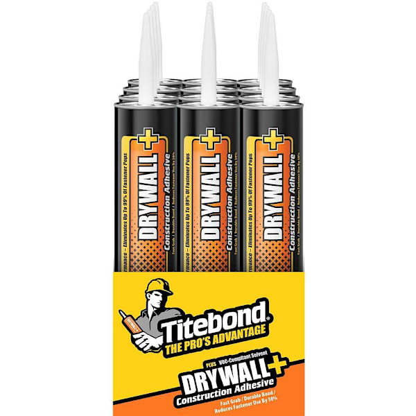 Titebond Drywall Plus Construction Adhesive, 28 Oz. Cartridge, Package Of 12 381444