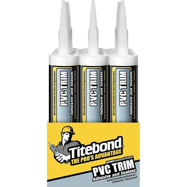 Titebond PVC Trim Adhesive And Sealant, 9.5 Oz. Cartridge, Package Of 12 382350