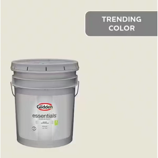 Glidden Essentials Interior Latex, Flat, Off White, 5 Gallon
