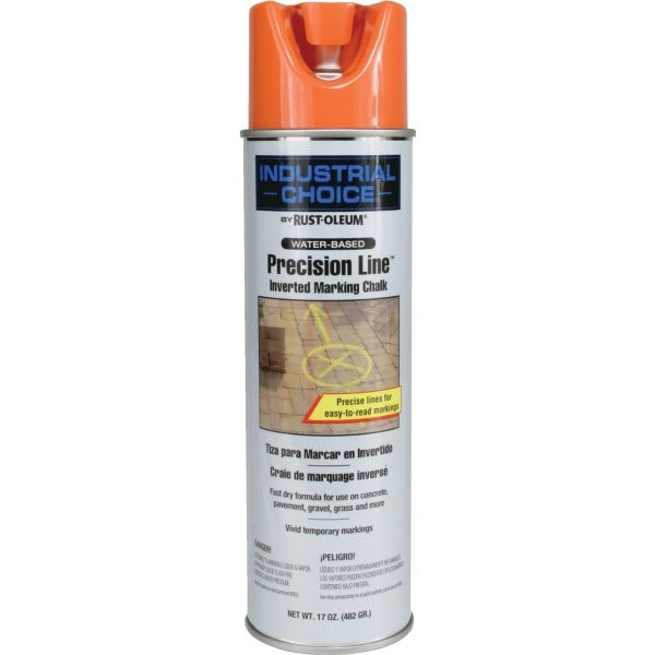 Rust-Oleum Inverted Marking Chalk - Apwa Orange, 17 Oz, Case Of 12