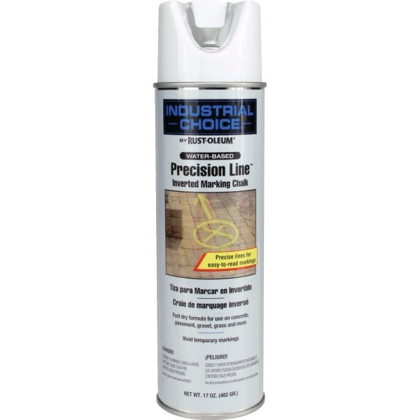 Rust-Oleum Inverted Marking Chalk - Apwa White, 17 Oz, Case Of 12