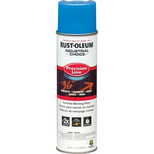 Rust-Oleum Inverted Marking Paint - Fluorescent Blue, 17 Oz, Case Of 12
