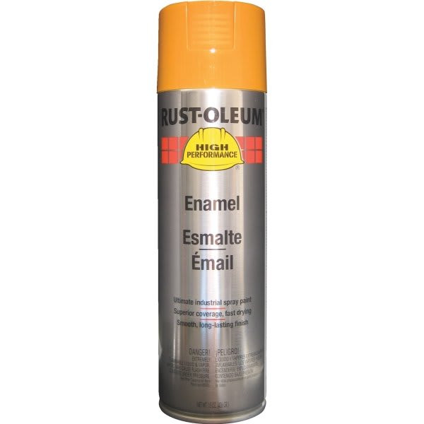 Rust-Oleum Performance Enamel Gloss Spray Paint, 15 Oz, Equip Yellow, Case Of 6