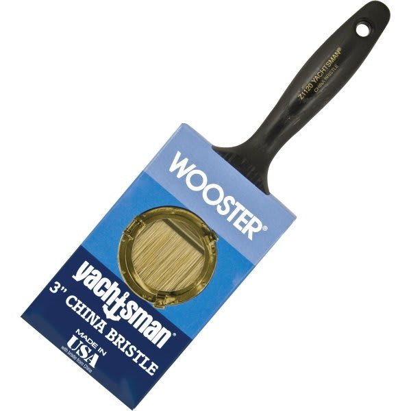 Wooster Z1120 3" Yachtsman White China Bristle Flat Paint Brush