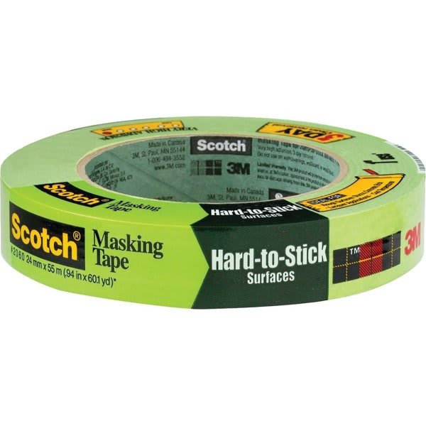 3m 2060-1a-Bk 1" X 60yd Green Scotch Lacquer Masking Tape Bulk, Case Of 36
