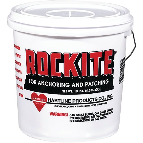 Hartline Products Rockite 10lb Pail Anchoring & Patching Cement, Package Of 4