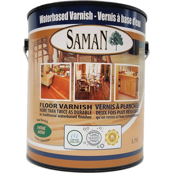 Saman 160-031-4l 3.78l128 Oz. Water Based Satin Varnish