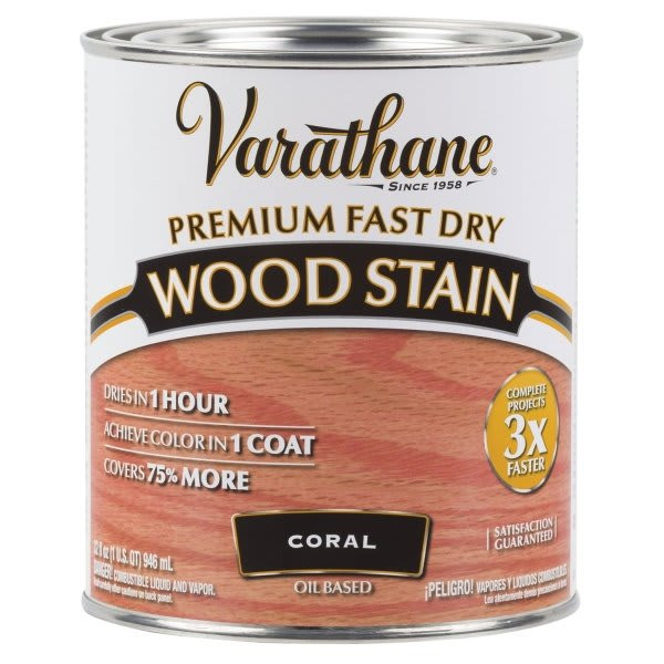 Rust-Oleum Varathane Coral Premium Fast Dry Wood Stain Case Of 2
