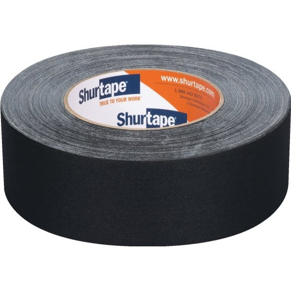 Shurtape P- 628 Professional Grade, Coated Gaffer'S Tape - Black - 48mm X 50m