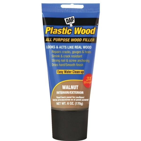 Dap 6 Oz Walnut Plastic Wood Latex All-Purpose Wood Filler (6-Pack)