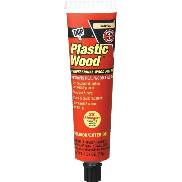 Dap 1.87 Oz Plastic Wood Natural Solvent Wood Filler (12-Pack)