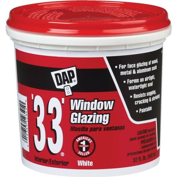 Dap 32 Oz '33' White Ready-To-Use Window Glazing Compound (6-Pack)