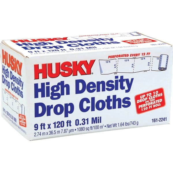 Poly-America 9 X 12' Perforated High Density Drop Cloth, .31 Mil, Package Of 60