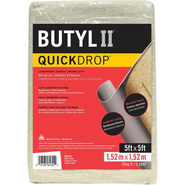 Trimaco 85355 5' X 5' Butyl Ii Two Layer Drop