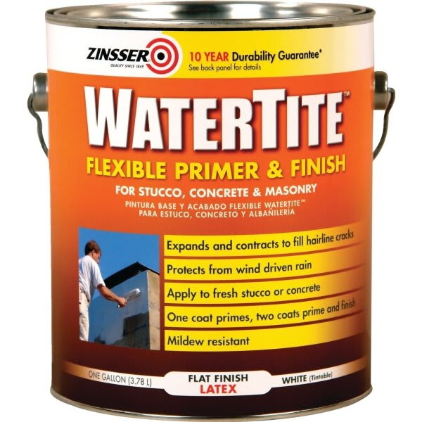 Zinsser 1 Gallon Watertite Flexible Primer And Finish - White, Case Of 2