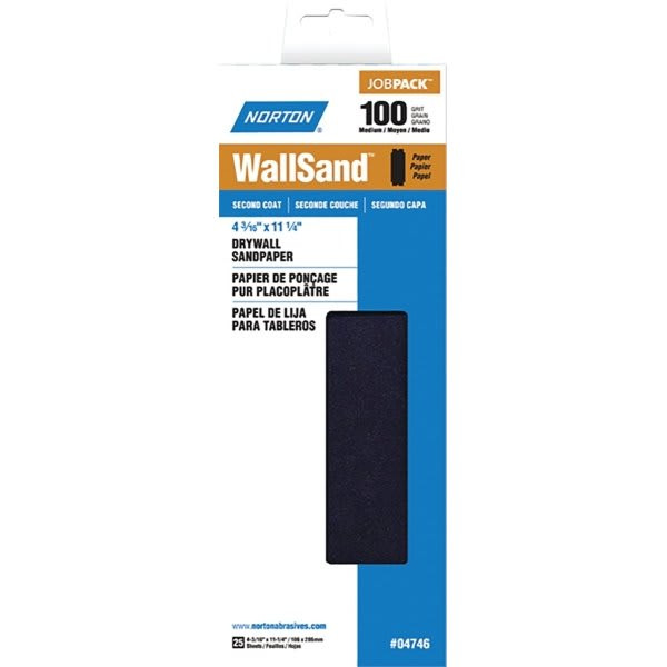 Norton 04746 4-3/16" X 11" P100d Wallsand Paper, Package Of 250