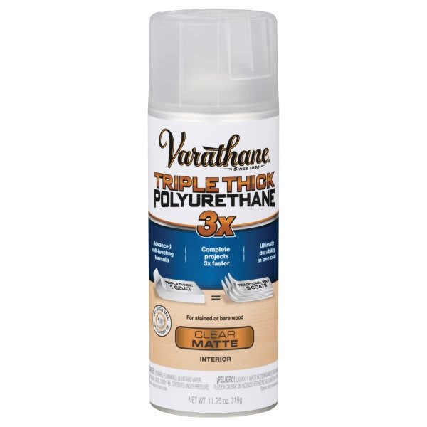 Rust-Oleum Matte Triple Thick Polyurethane Spray Paint, Package Of 6