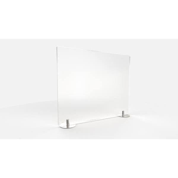 Ghent 24h X 29w Desktop Free Standing Plastic Protection Screen, Frosted