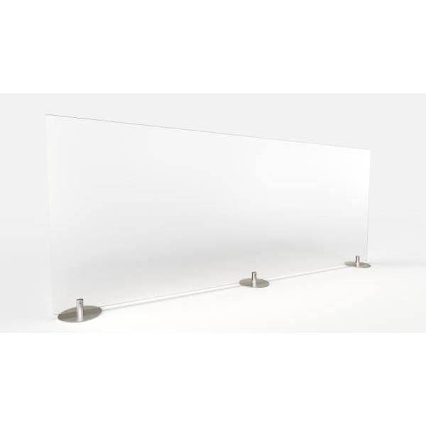 Ghent 24h X 59w Desktop Free Standing Plastic Protection Screen, Frosted
