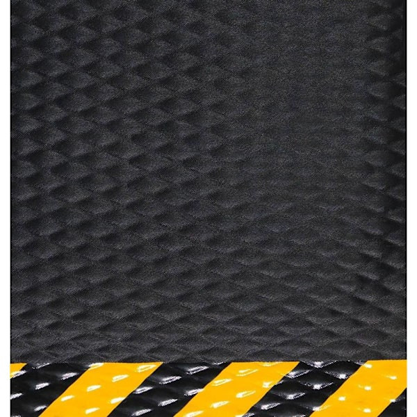M+a Matting Hog Heaven Mat 5/8" Black With Yellow Border 4.8' X 8' 4232488100