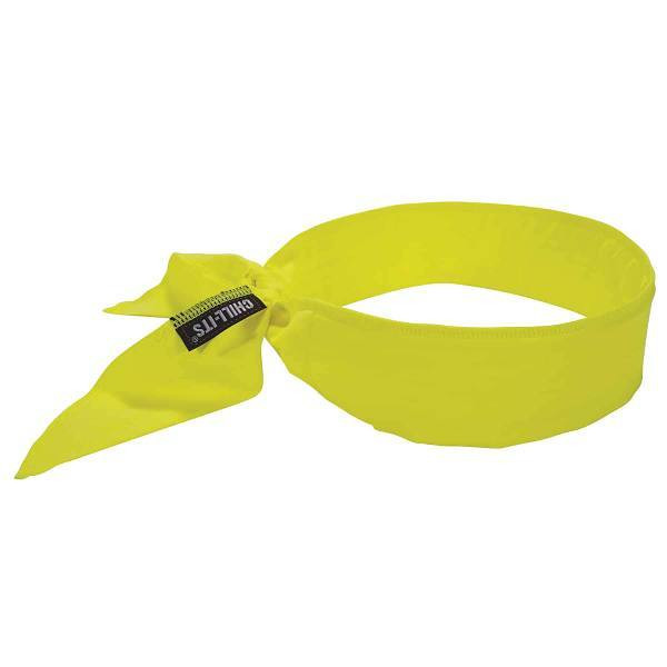 Ergodyne 6702 Lime Cooling Bandana Embedded Polymers Tie Top Case Of 12 12397