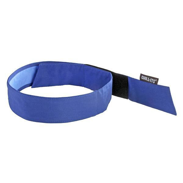 Ergodyne 6705ct Solid Blue Cooling Bandana Headband Pva Hl Case Of 6 12577