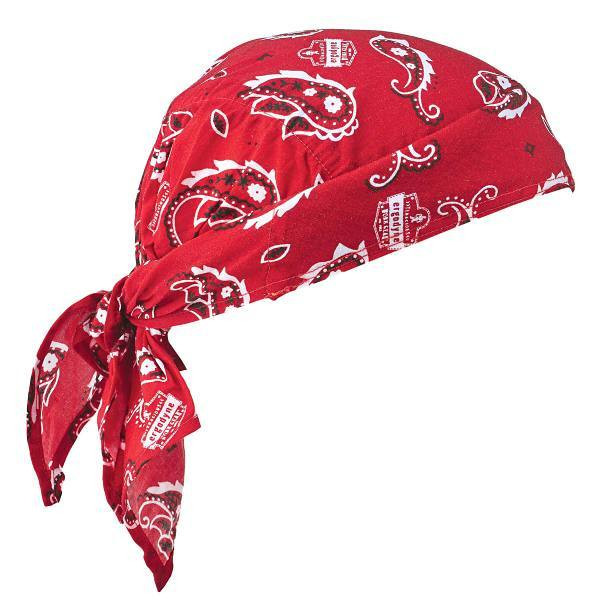 Ergodyne 6710 Red Western Cooling Bandana Triangle Hat Polymers Tie Case Of 24 12325