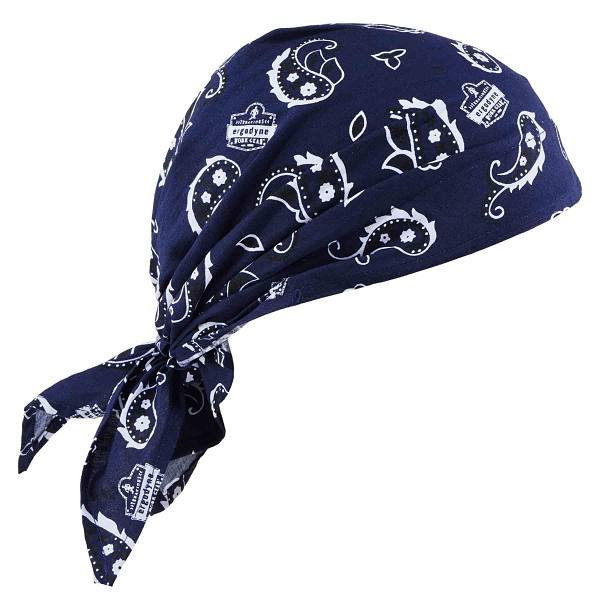 Ergodyne 6710ct Navy Western Cooling Bandana Triangle Hat Pva Tie Case Of 6 12584