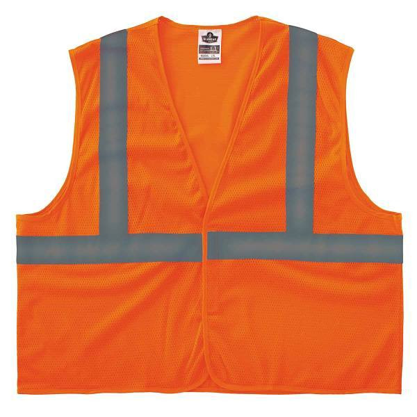 Ergodyne 8205hl-Eco 4xl/5xl Orange Class 2 Safety Vest Recycled 21999