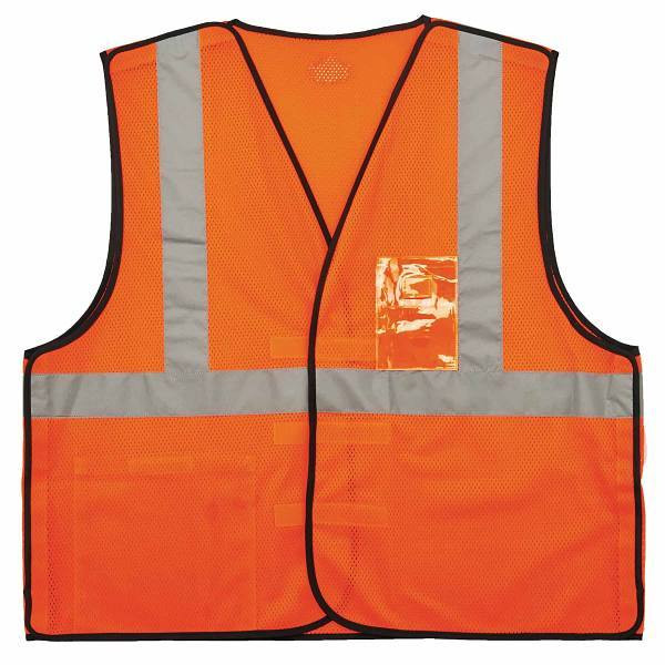 Ergodyne 8216ba 4xl/5xl Orange Class 2 Breakaway Mesh Vest - ID Holder 21089