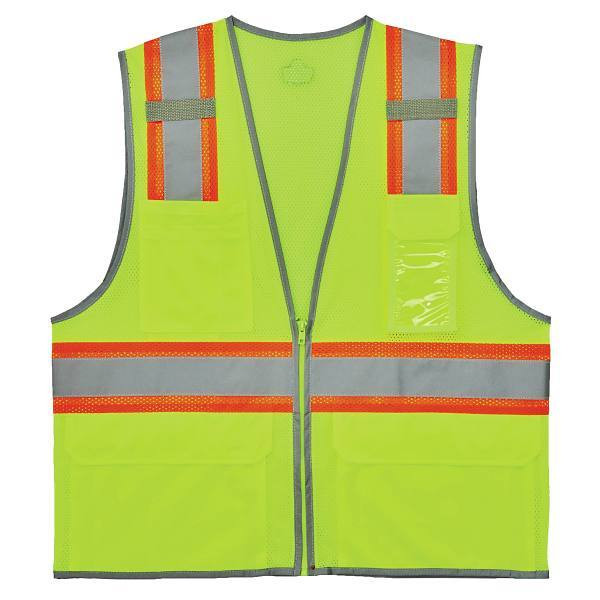 Ergodyne 8246z-S M Lime Class 2 Two-Tone Mesh Vest - Single Size 24563