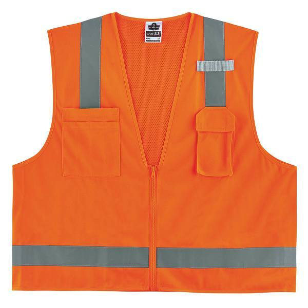 Ergodyne 8249z-S L Orange Class 2 Economy Surveyors Vest - Single Size 24514