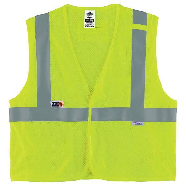 Ergodyne 8260frhl L/XL Lime Class 2 Fr Safety Vest - H+l 21495
