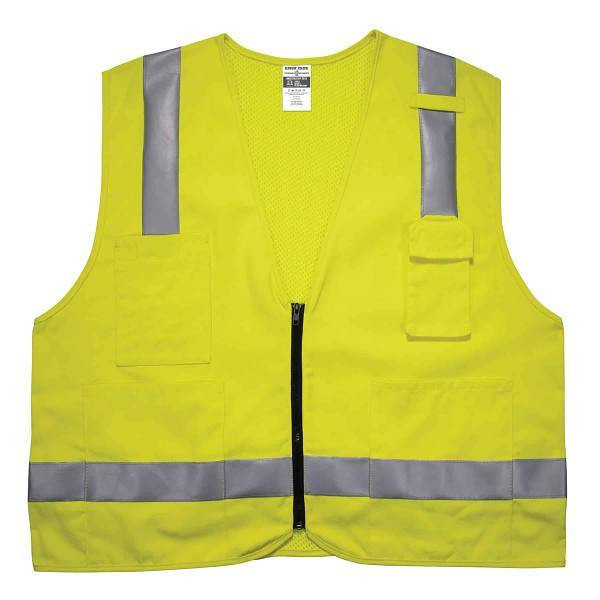 Ergodyne 8262frz S/M Lime Class 2 Fr Surveyor Vest - Zipper 21483